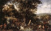 BRUEGHEL, Jan the Elder Garden of Eden fdgd France oil painting reproduction